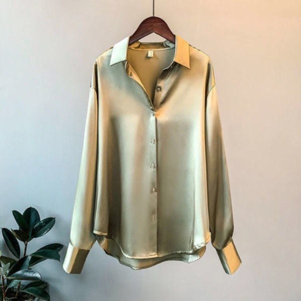 Adelina | Satijnen blouse voor dames - Afbeelding 5