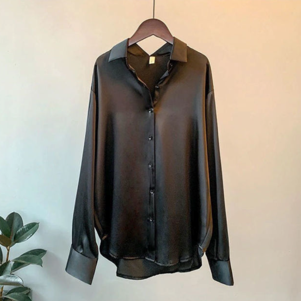 Adelina | Satijnen blouse voor dames - Afbeelding 3