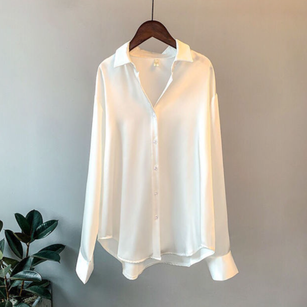 Adelina | Satijnen blouse voor dames - Afbeelding 4