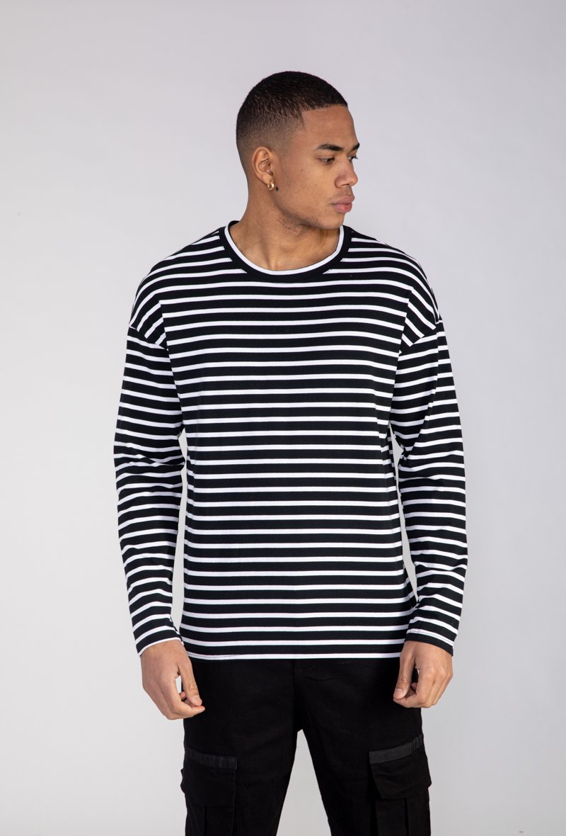 T-shirt met lange mouwen en zeemansmotief - Afbeelding 4