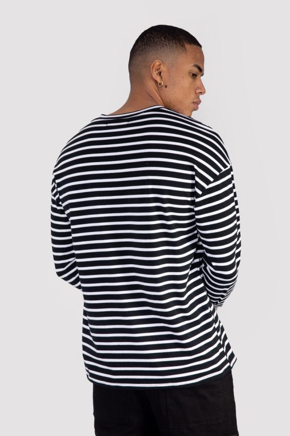 T-shirt met lange mouwen en zeemansmotief