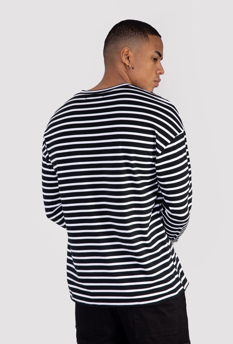 T-shirt met lange mouwen en zeemansmotief