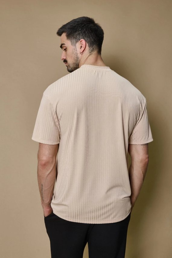 Effen oversized gestreept T-shirt