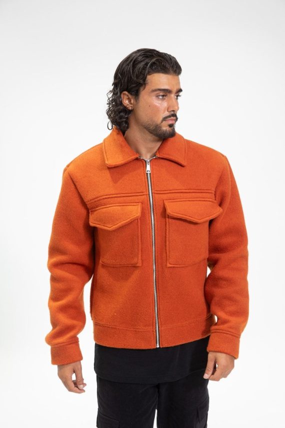 Effen jas met reverskraag