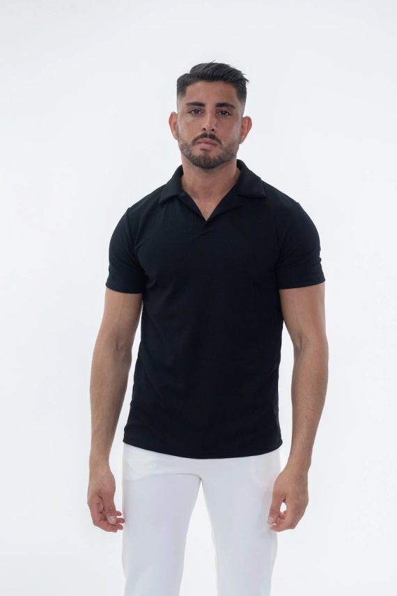 Effen poloshirt met korte mouwen