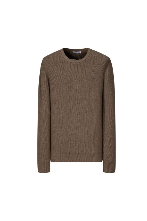 Geribde gebreide trui