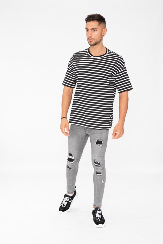 Oversized gestreept T-shirt