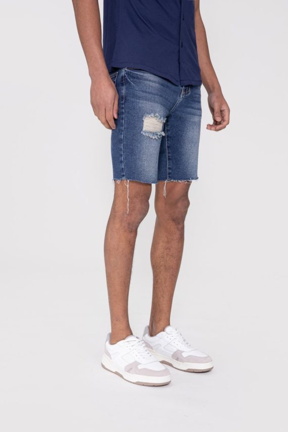 Gescheurde stretchdenimshort