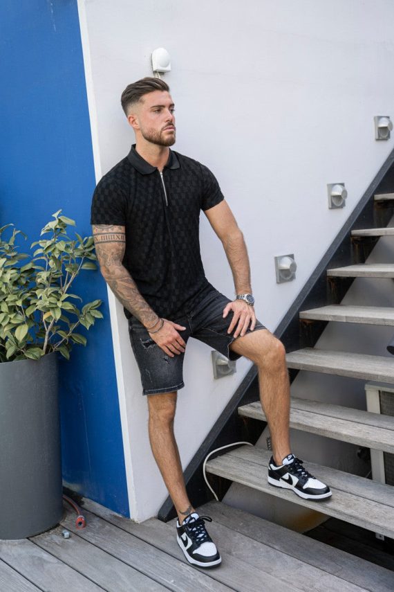 Gescheurde stretch denim shorts