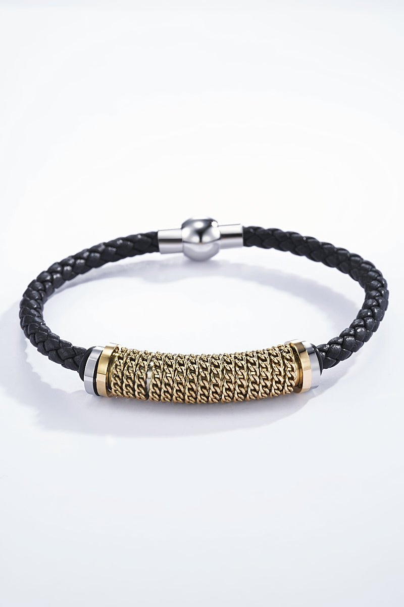 Armband cuir et acier