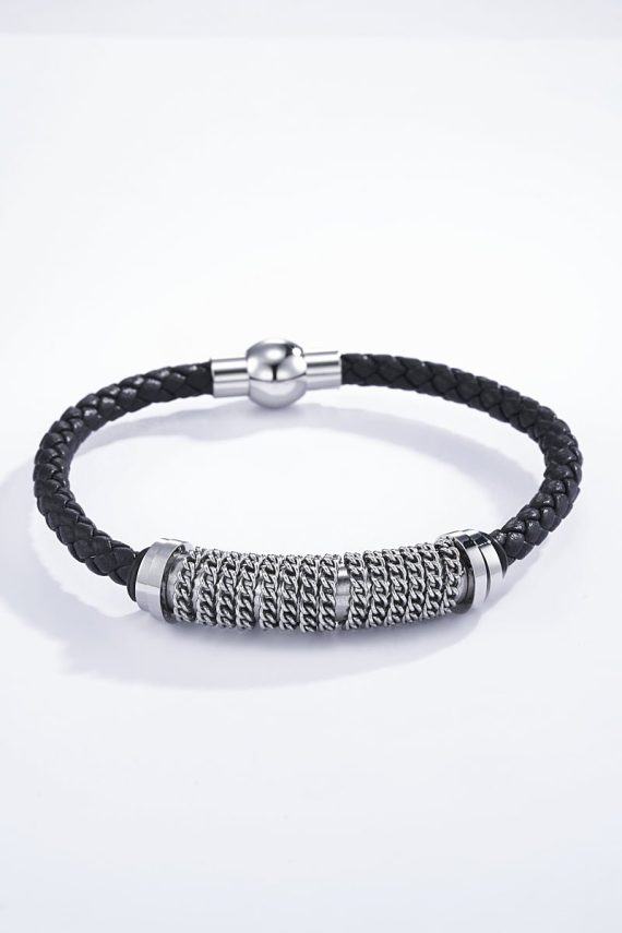 Armband cuir et acier