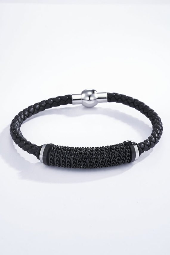 Armband cuir et acier