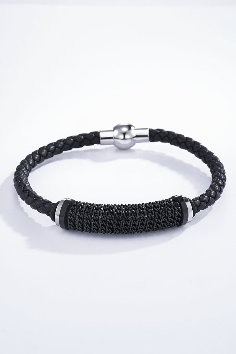 Armband cuir et acier
