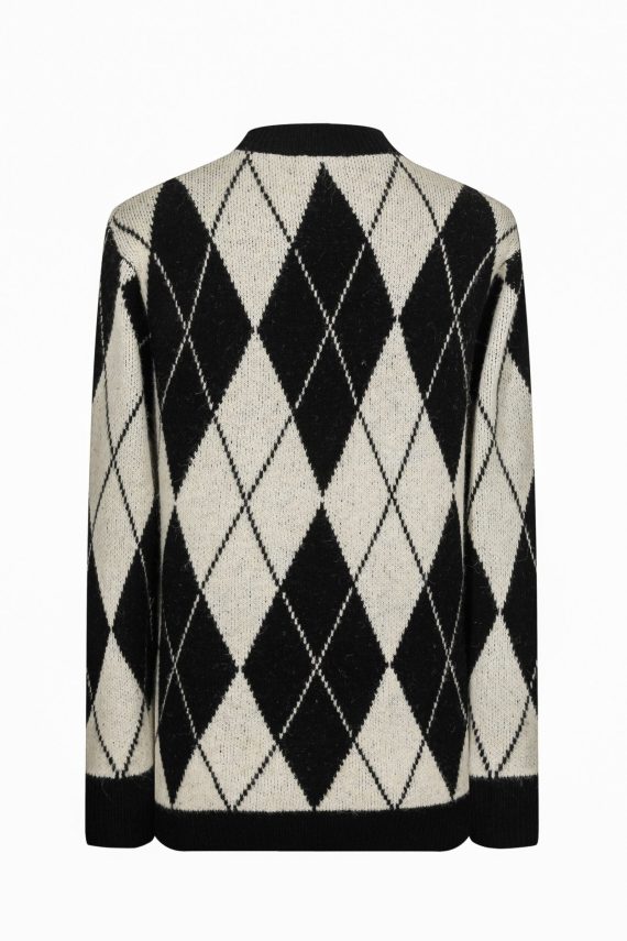 Gebreide trui met ruitpatroon