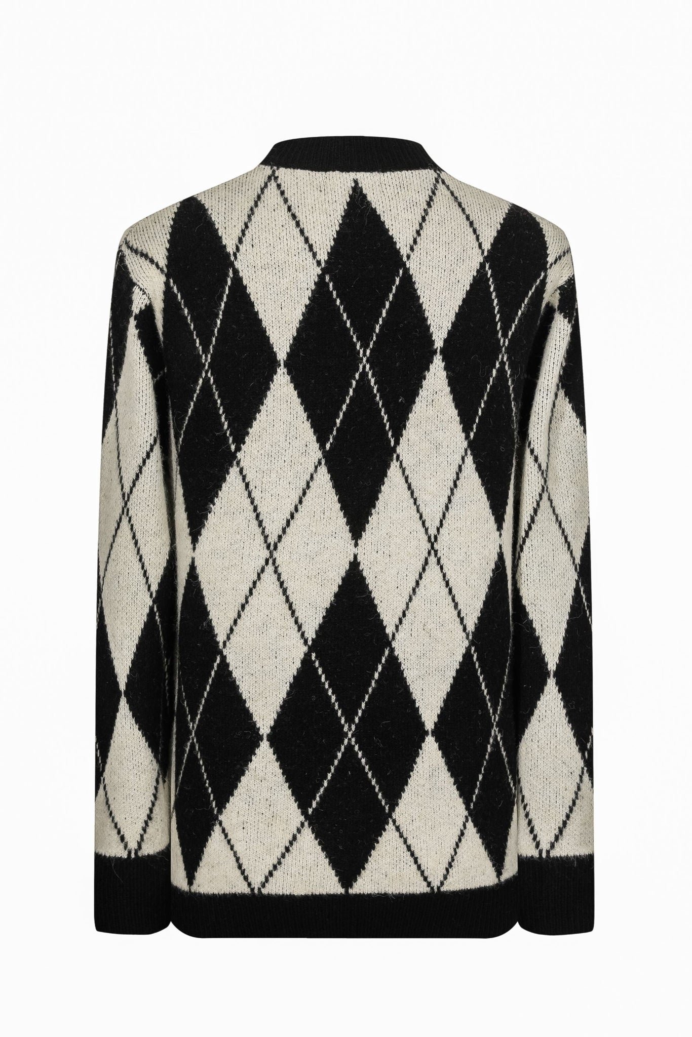 Gebreide trui met ruitpatroon - Afbeelding 3
