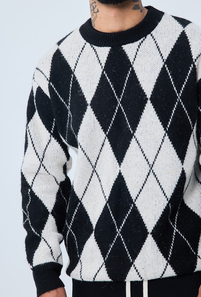 Gebreide trui met ruitpatroon - Afbeelding 8