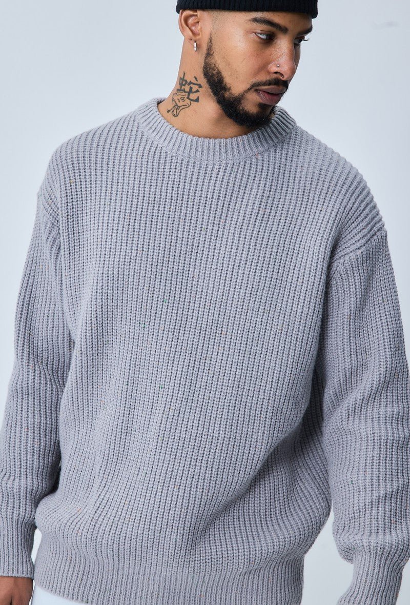 Geribbelde gebreide trui met heide-effect - Afbeelding 3