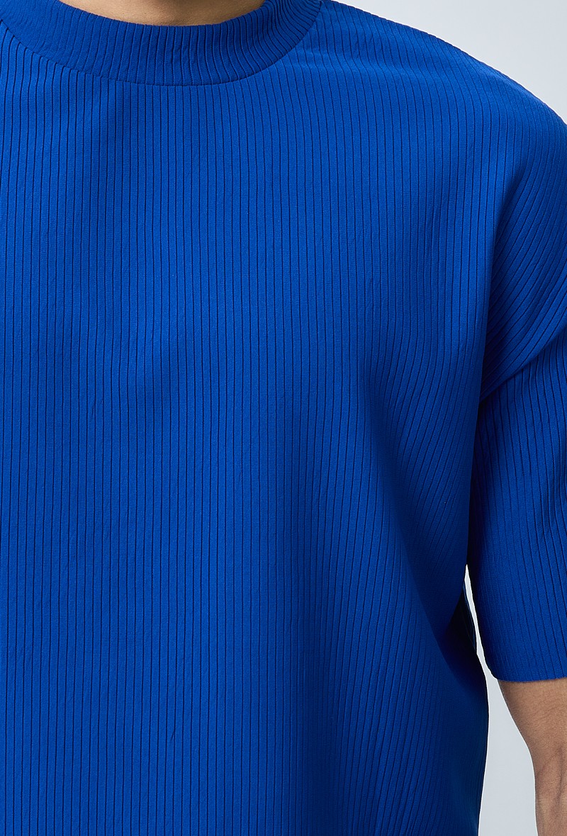 Oversized geribbeld T-shirt