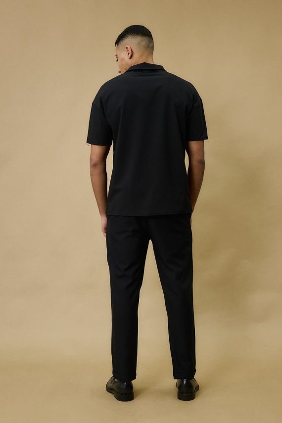 Casual poloshirt van canvas