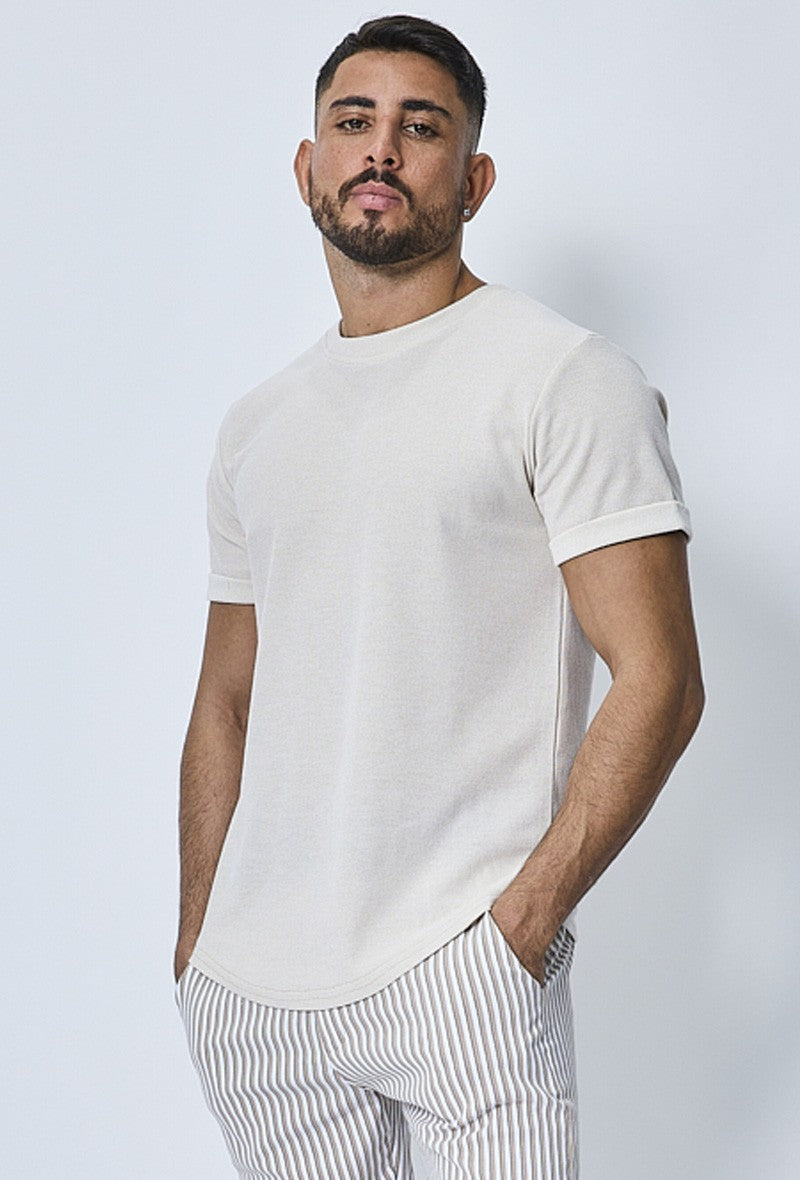 Effen gebreid T-shirt - Afbeelding 3