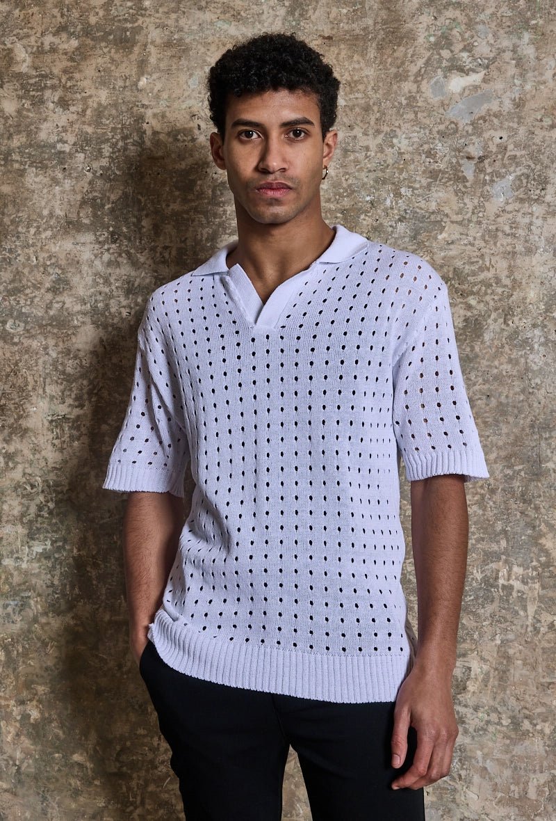 Poloshirt met korte mouwen en gaten