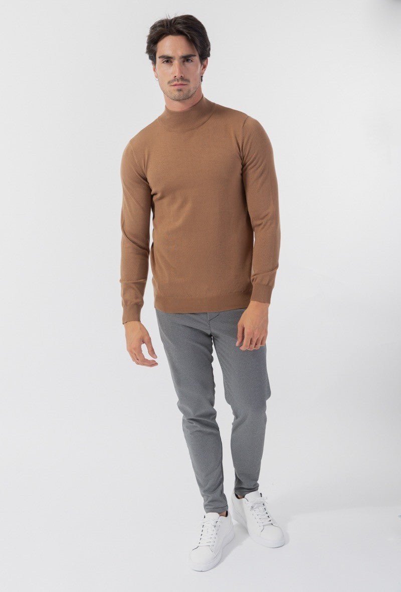 Plain funnel neck sweater - Afbeelding 5
