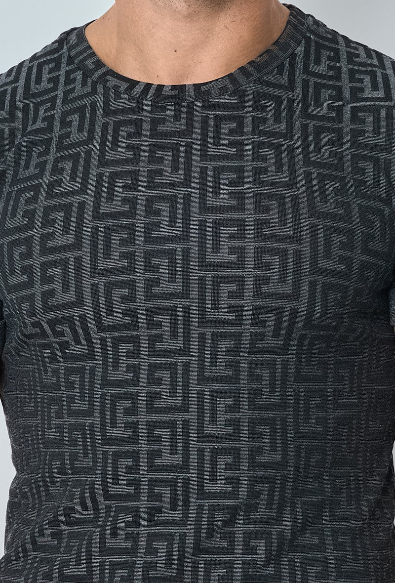 T-shirt met barokpatroon - Afbeelding 5
