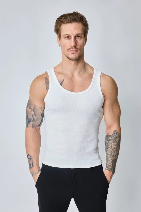 Effen mouwloos t-shirt