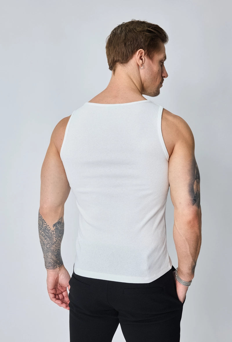 Effen mouwloos t-shirt - Afbeelding 2