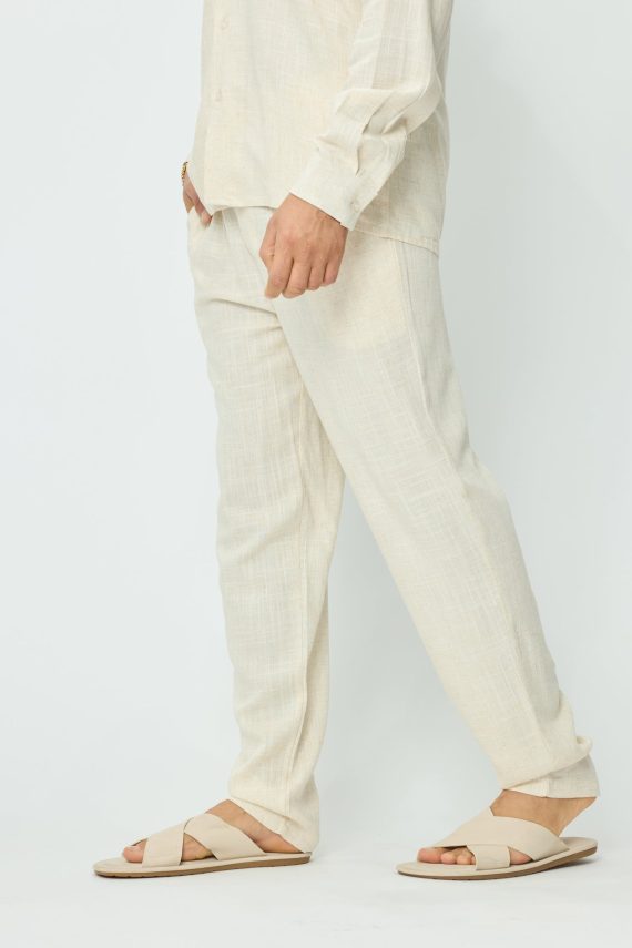 Broek met linneneffect