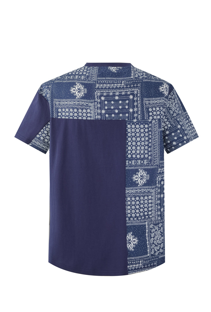 T-shirt met korte mouwen en bandana-patroon - Afbeelding 2