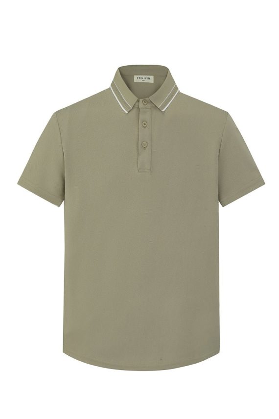 Plain short-sleeved polo shirt