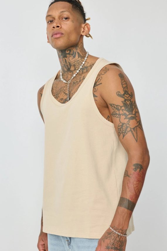 Effen mouwloos t-shirt