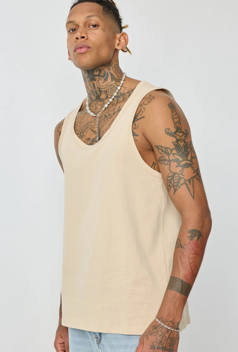 Effen mouwloos t-shirt