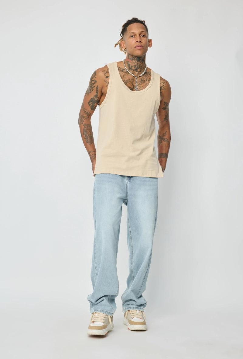 Effen mouwloos t-shirt - Afbeelding 2