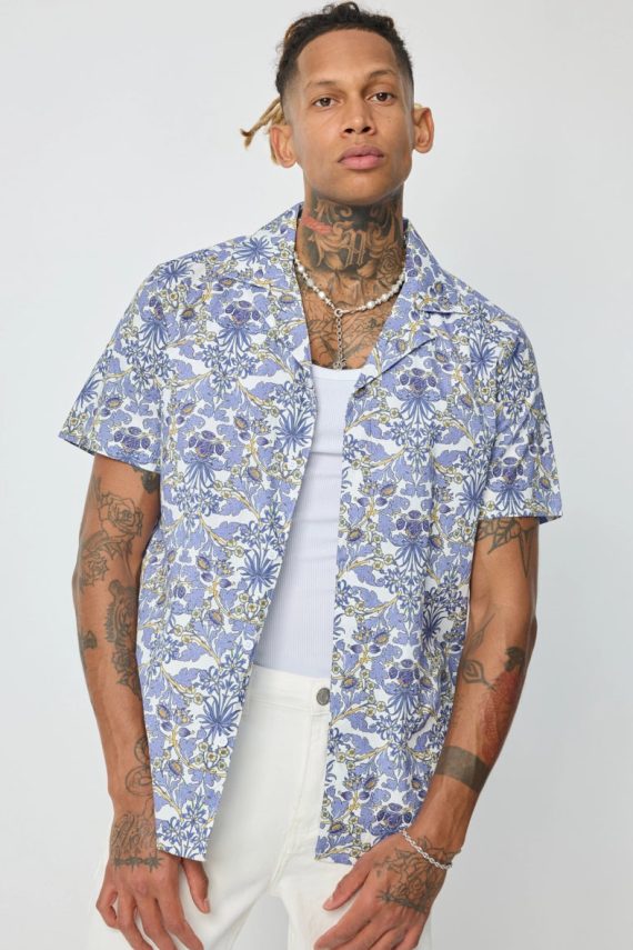 Shirt met korte mouwen en bloemenpatronen