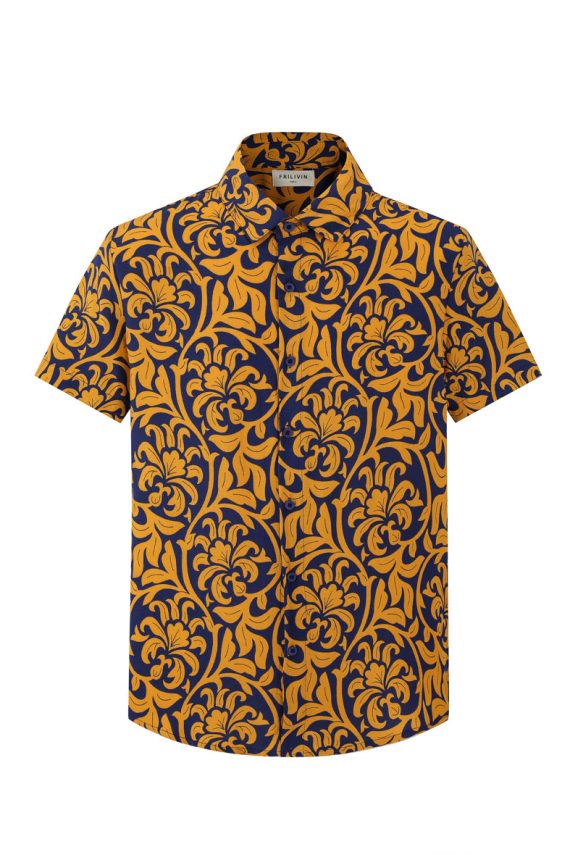 Shirt met korte mouwen en bloemenpatronen