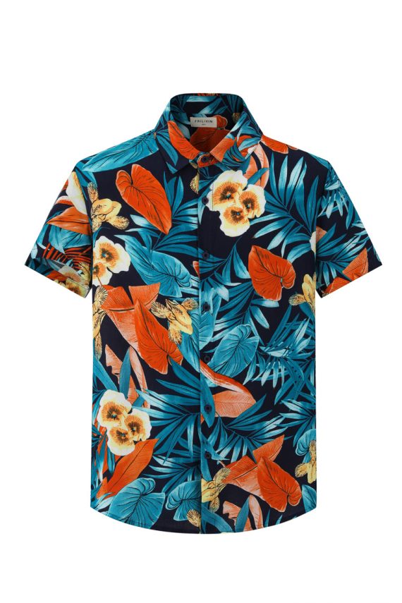 Shirt met korte mouwen en bloemenpatronen
