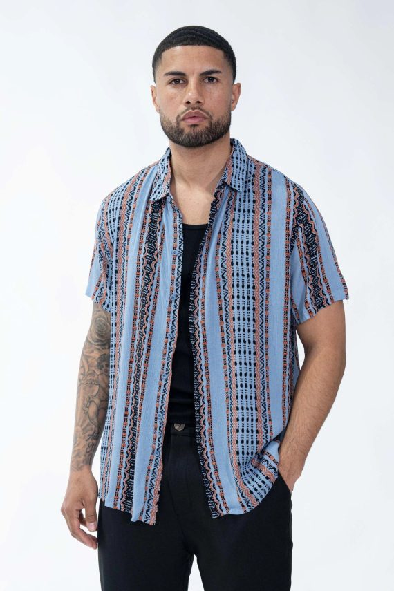 Boheems streep accent shirt