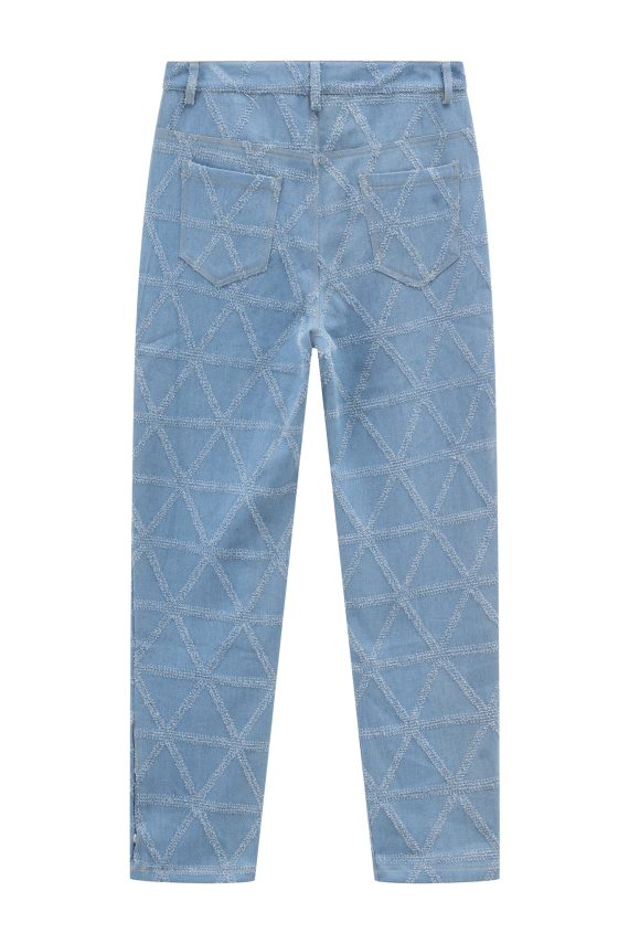 Jeans met driehoekig patroon