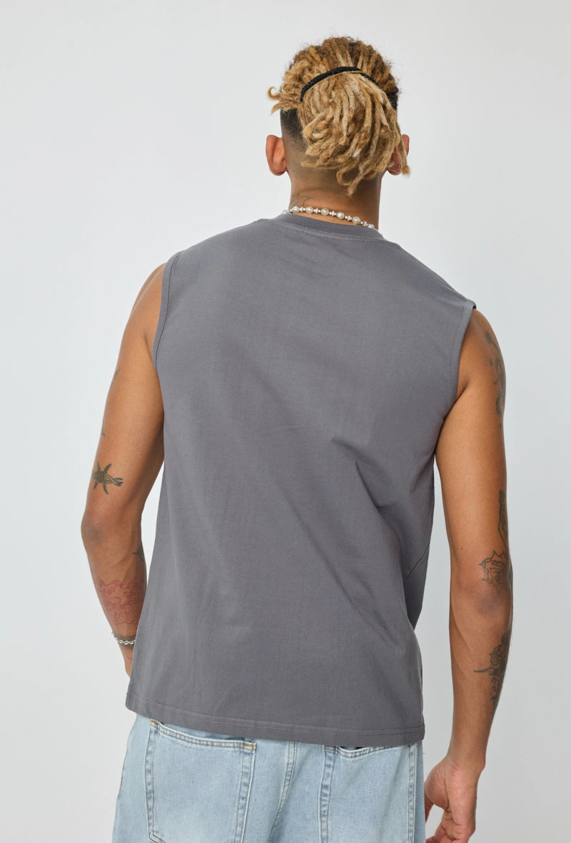 T-shirt débardeur uni pour homme - Afbeelding 18