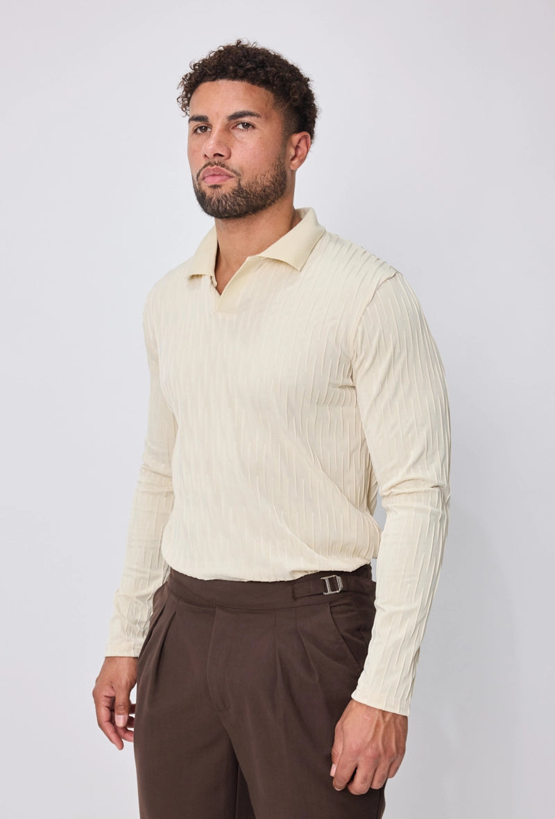 T-shirt uni col v - Afbeelding 2