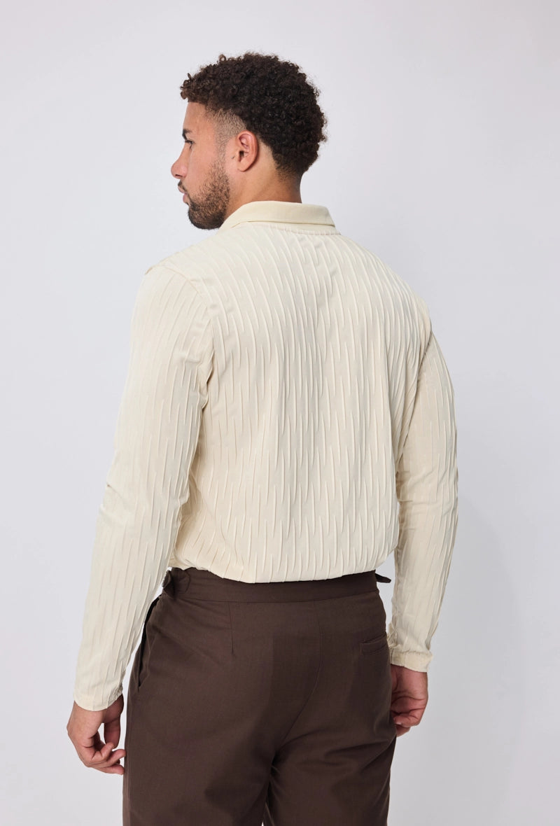 T-shirt uni col v - Afbeelding 4