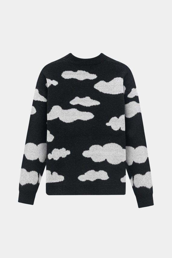 Pull à motif nuages