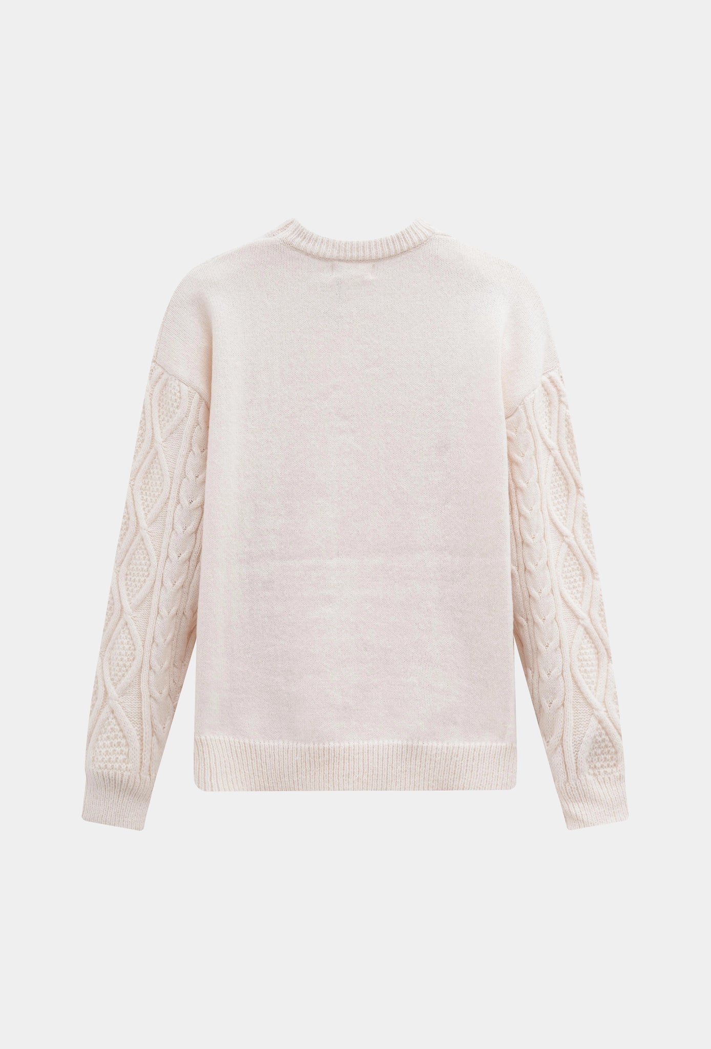 Gevlochten trui met ronde hals - Afbeelding 3