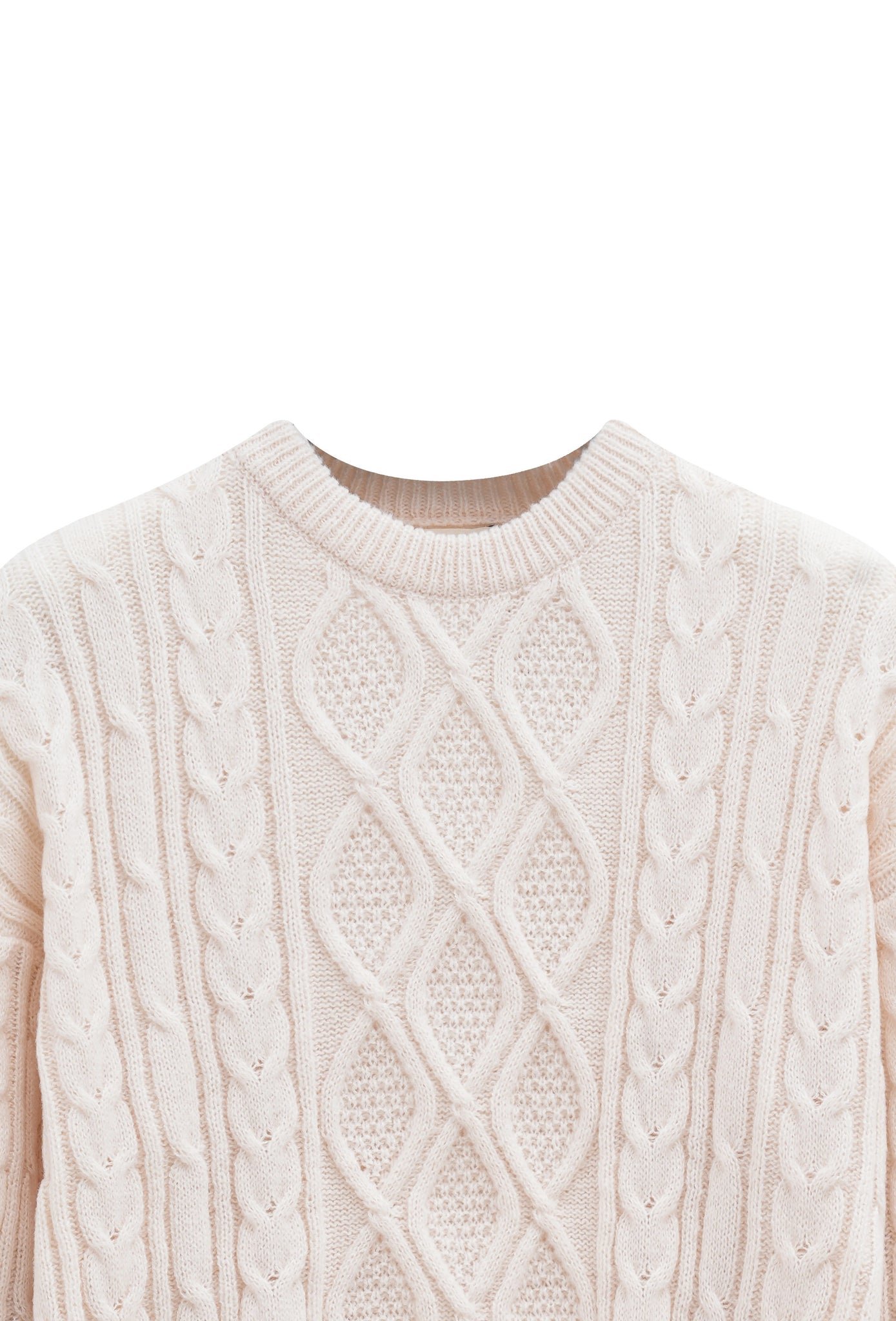 Gevlochten trui met ronde hals - Afbeelding 5