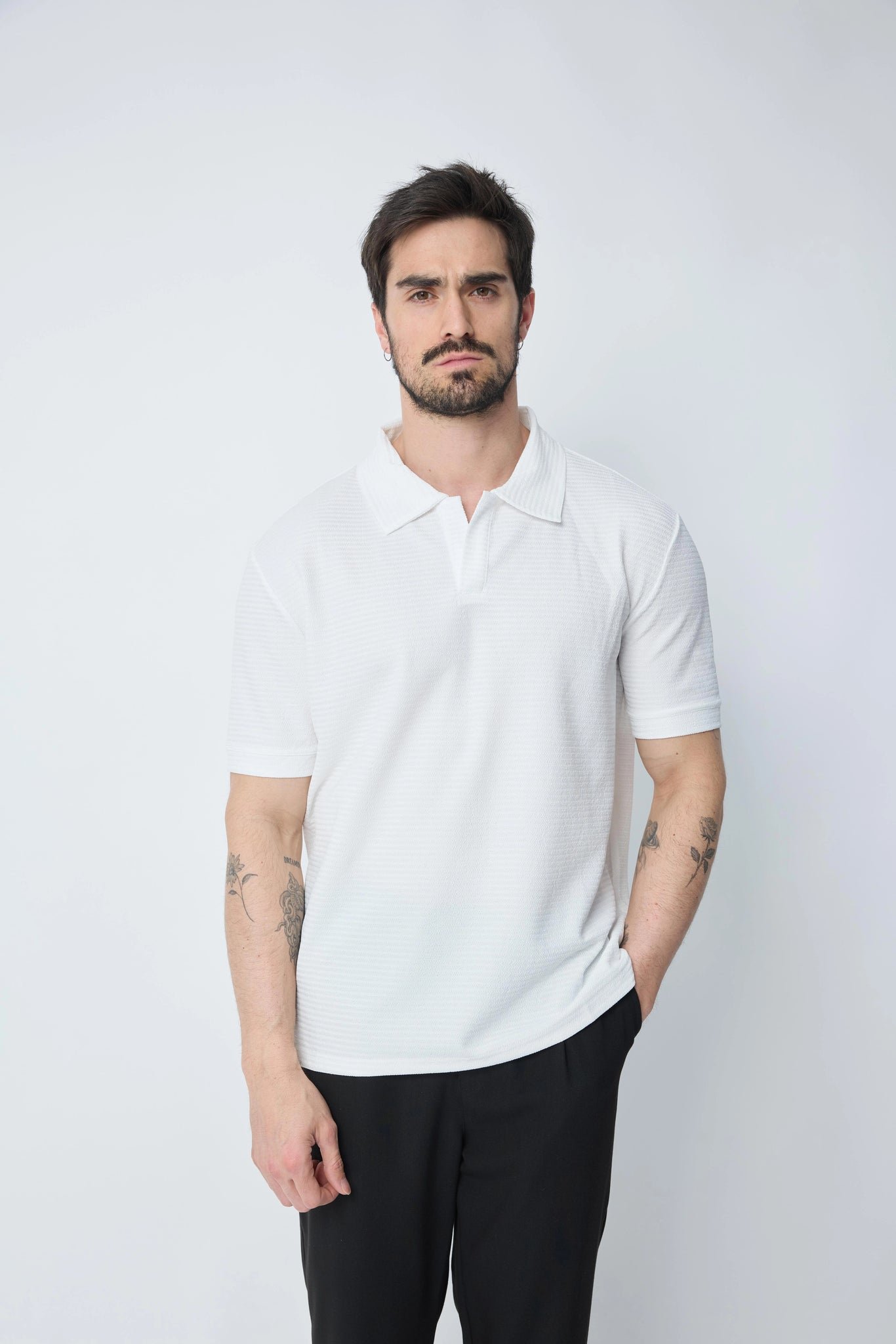 Effen poloshirt met korte mouwen