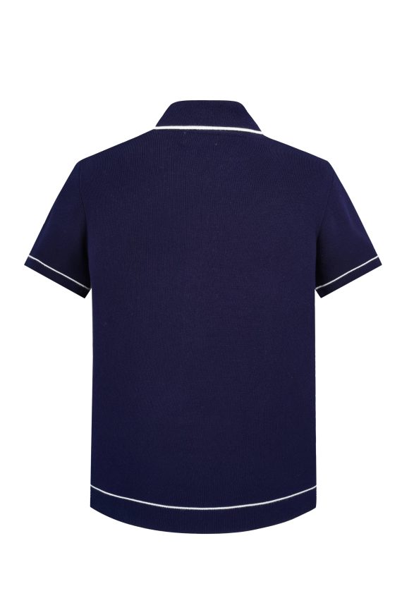 Poloshirt met knopen en contrastkraag