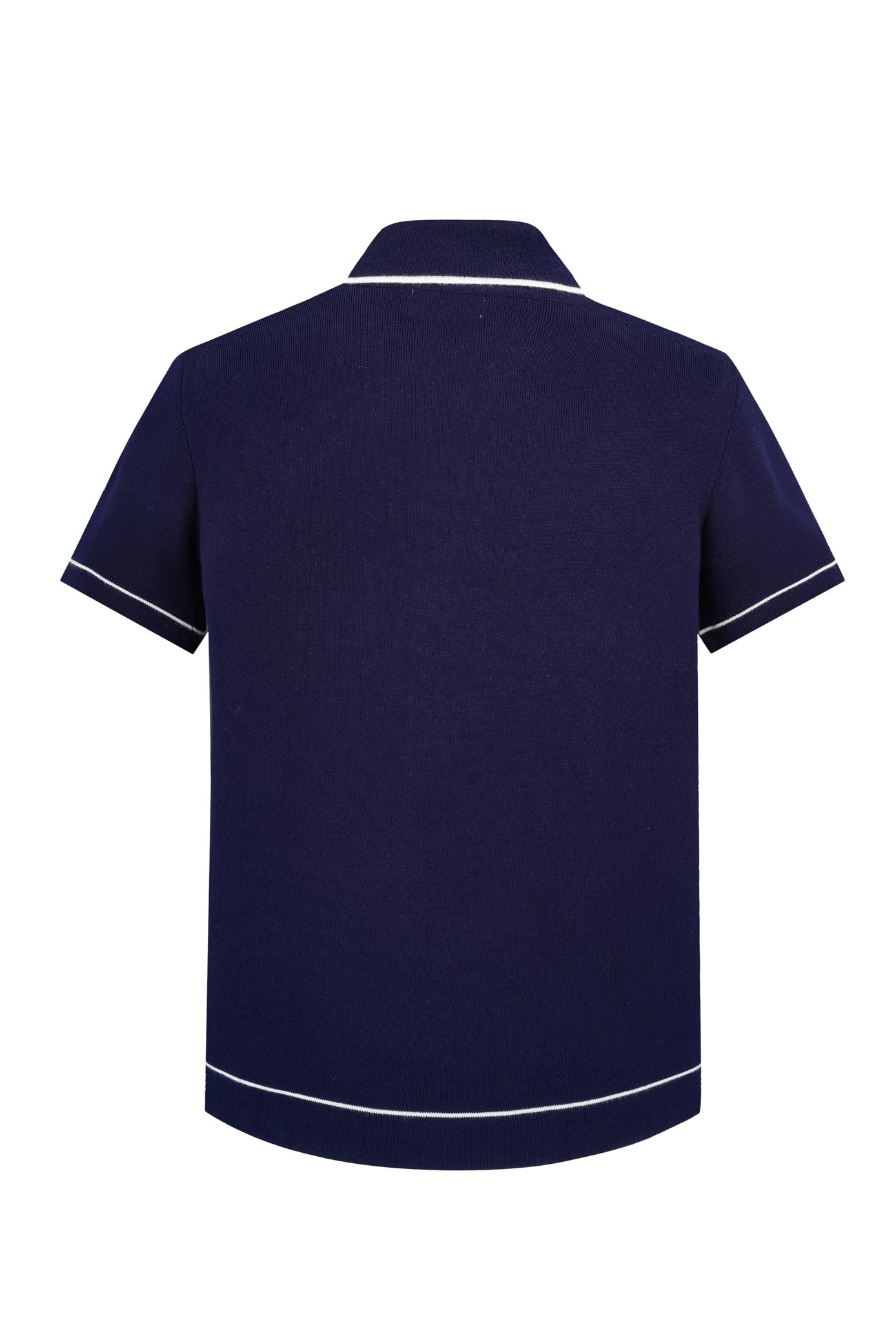 Poloshirt met knopen en contrasterende kraag
