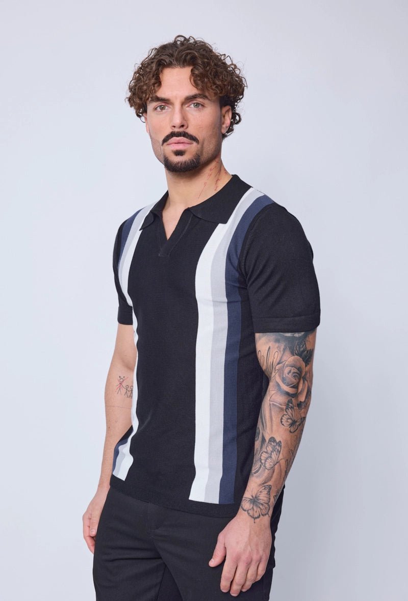 Gestreept poloshirt aan de zijkant